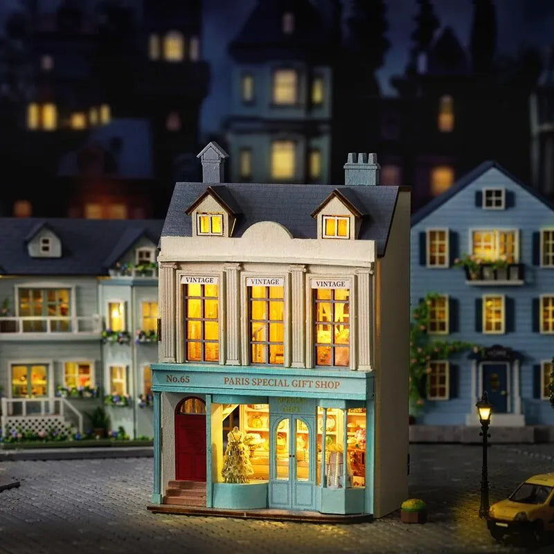 DIY Miniature House | Special Gift Shop Dollhouse Kit - CraftoyX