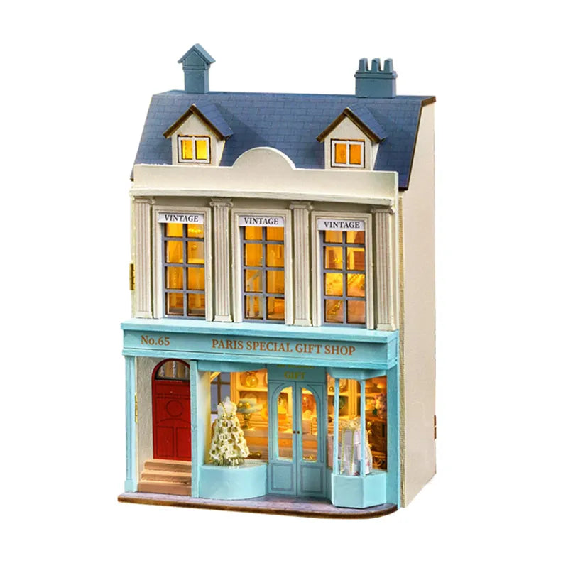 DIY Miniature House | Special Gift Shop Dollhouse Kit - CraftoyX