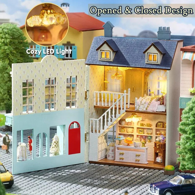 DIY Miniature House | Special Gift Shop Dollhouse Kit - CraftoyX