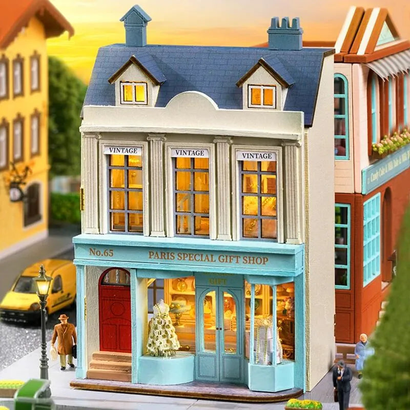 DIY Miniature House | Special Gift Shop Dollhouse Kit - CraftoyX