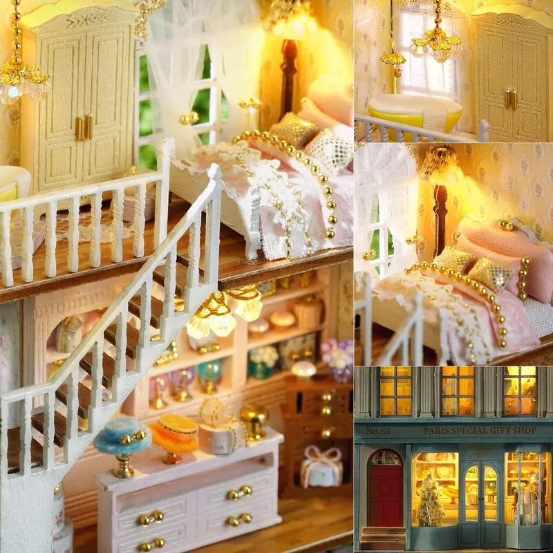 DIY Miniature House | Special Gift Shop Dollhouse Kit - CraftoyX