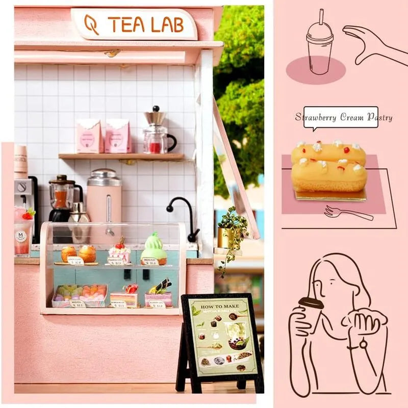 DIY Miniature House | Tea Lab Dollhouse Kit - CraftoyX