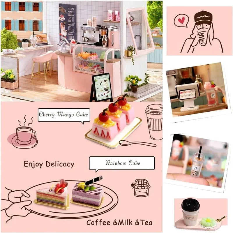 DIY Miniature House | Tea Lab Dollhouse Kit - CraftoyX