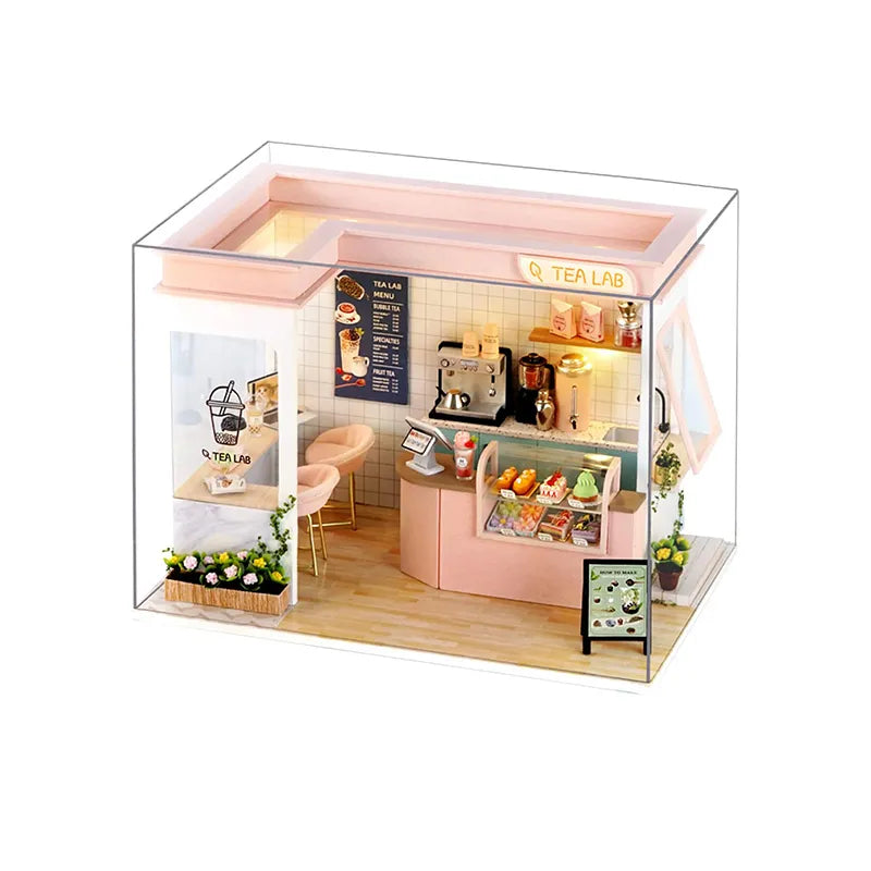 DIY Miniature House | Tea Lab Dollhouse Kit - CraftoyX