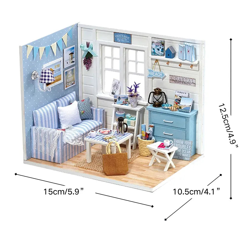 DIY Miniature House | The Fresh Sunshine Dollhouse Kit - CraftoyX