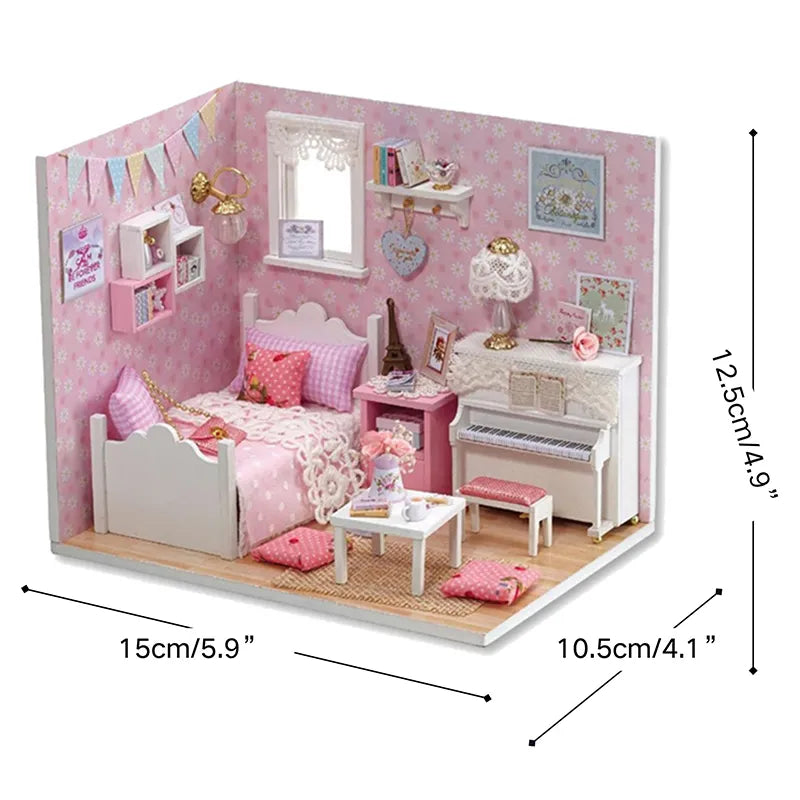 DIY Miniature House | The Sunshine Princess Dollhouse Kit - CraftoyX