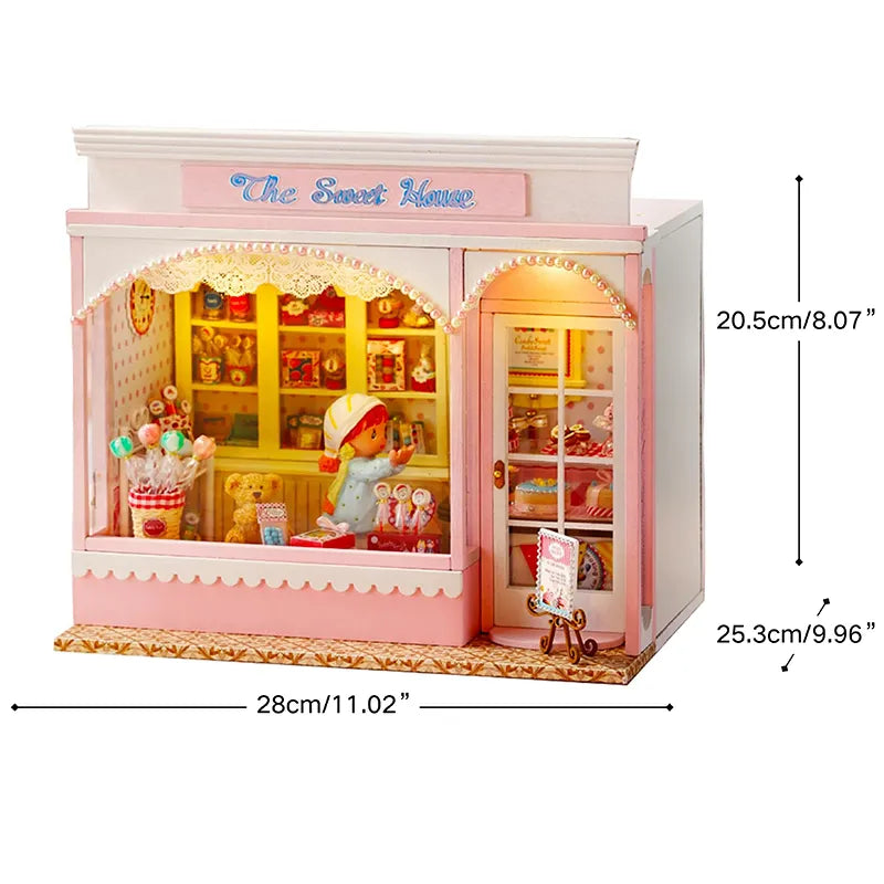 DIY Miniature House | The Sweet House Dollhouse Kit - CraftoyX