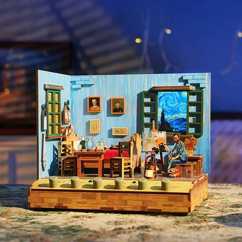 Miniature House Kit | Vincent's Bedroom-CraftoyX