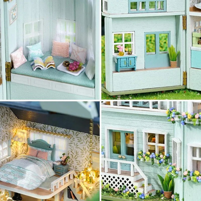 DIY Miniature House | Warm House Dollhouse Kit - CraftoyX