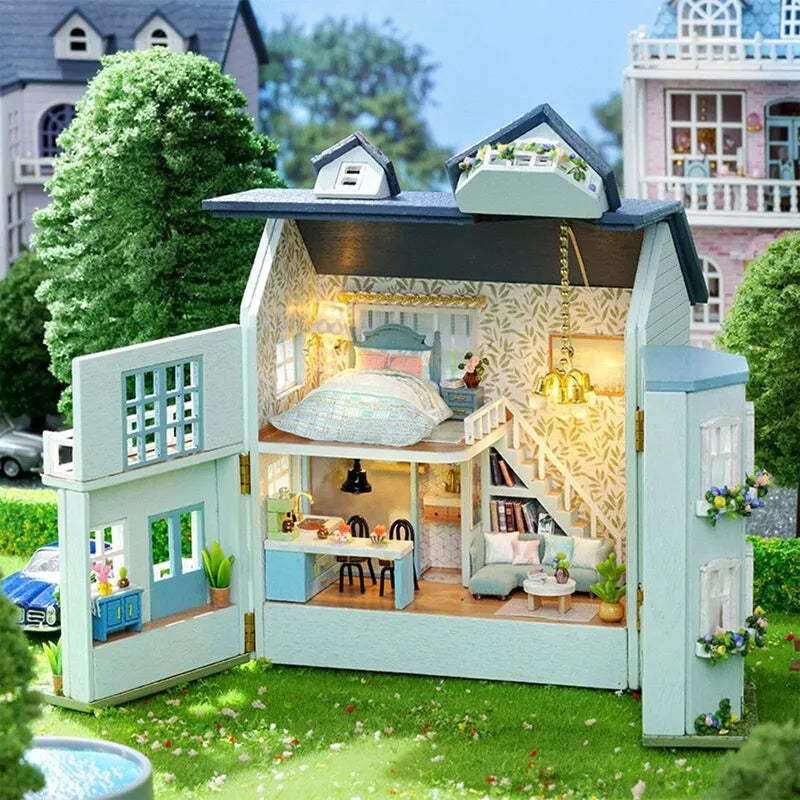 DIY Miniature House | Warm House Dollhouse Kit - CraftoyX