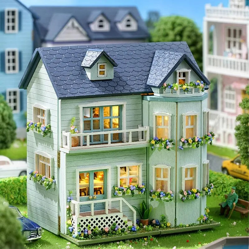 DIY Miniature House | Warm House Dollhouse Kit - CraftoyX