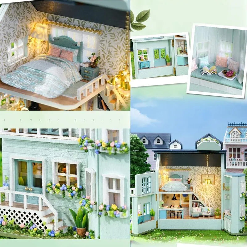 DIY Miniature House | Warm House Dollhouse Kit - CraftoyX