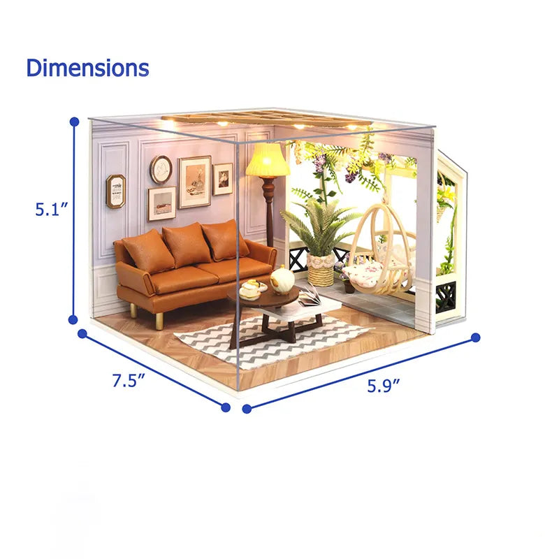 DIY Miniature House | Warm Moment Dollhouse Kit-CraftoyX