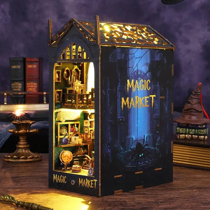 Book Nook Kits | Magic Market Enchanted Alley 3D Puzzle - CraftoyX