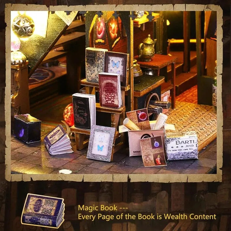 by craftoyx handmade magic dollhouse lunas abode wizardly bookshelf 