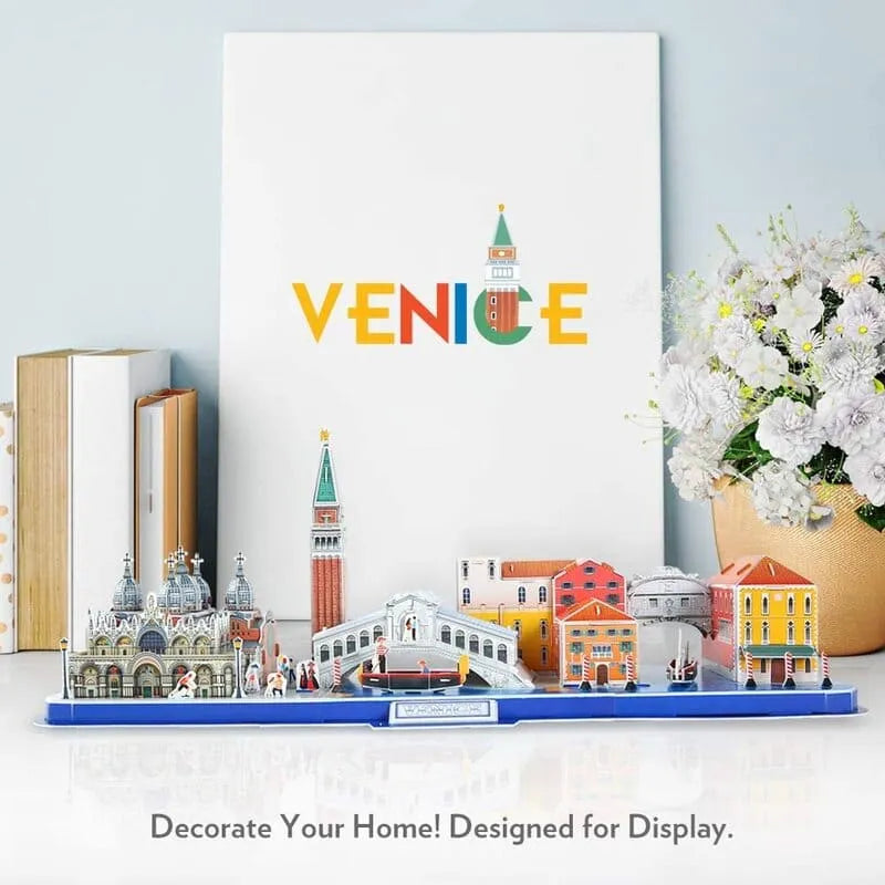 Venice Cityscape Puzzle | Italy Building 3D Model Kit - CraftoyX