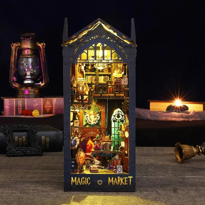 Book Nook Kits | Magic Market Enchanted Alley 3D Puzzle - CraftoyX