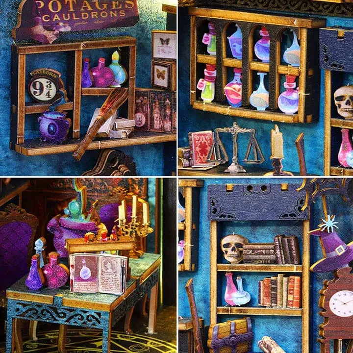 Book Nook Kits | Magic Market Enchanted Alley 3D Puzzle - CraftoyX