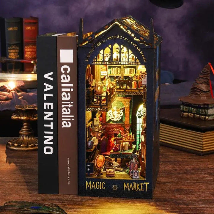 Book Nook Kits | Magic Market Enchanted Alley 3D Puzzle - CraftoyX