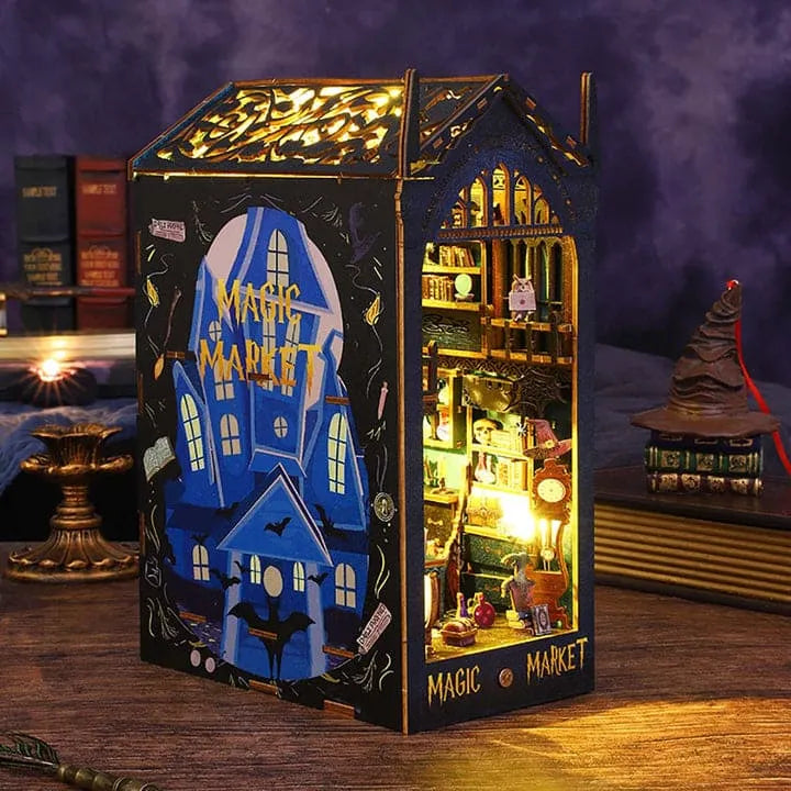 Book Nook Kits | Magic Market Enchanted Alley 3D Puzzle - CraftoyX