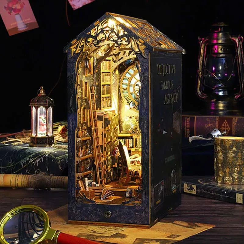 Book Nook Kits | Detective Agency - Solve Mysteries in Miniature - CraftoyX