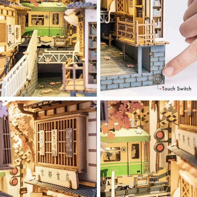 DIY Miniature Kit Book-Nook | Sakura Densya - CraftoyX