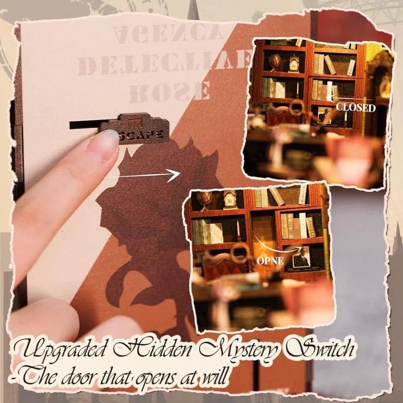 Book Nook Kits | Rose Detective Agency 3D Puzzle Adventure - CraftoyX