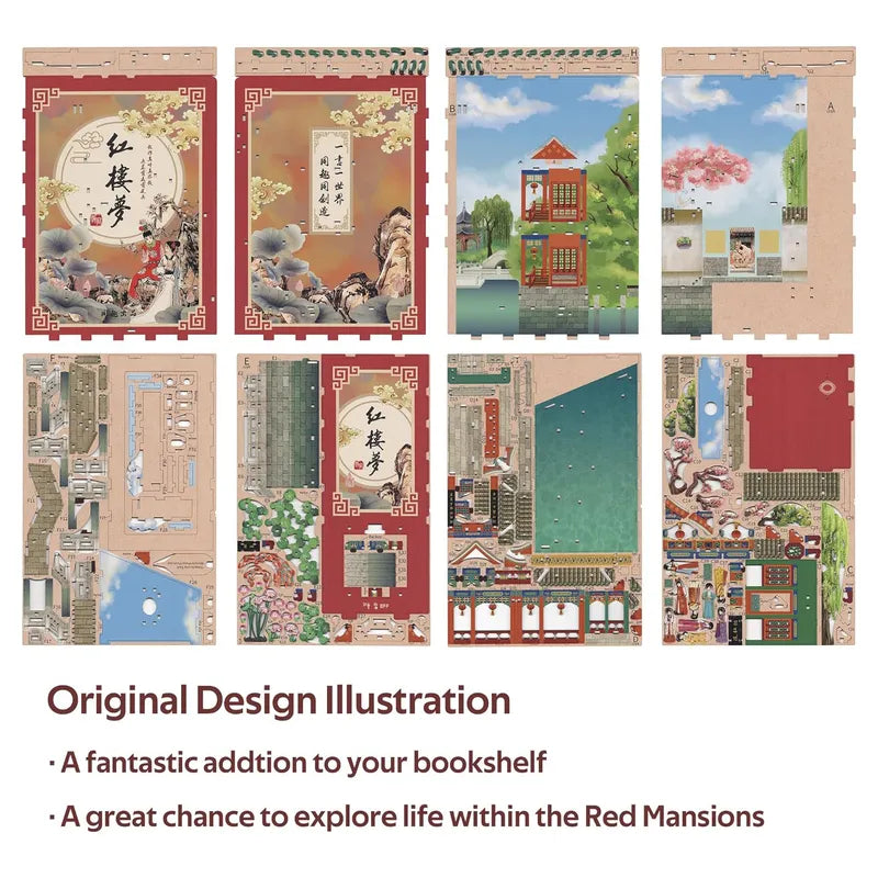 Book Nook Kit | Dream of Red Mansions - CraftoyX