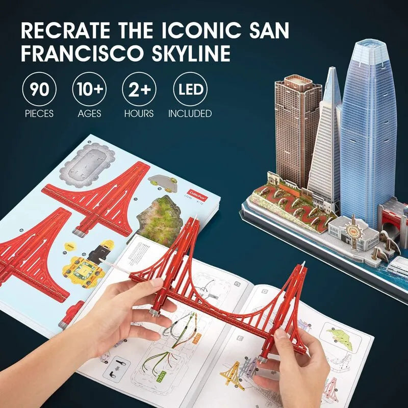 Puzzle 3D | San Francisco Cityline - Architectural Model Kit - CraftoyX