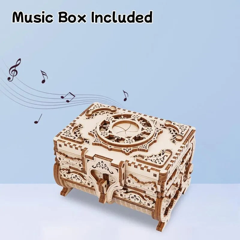 by craftoyx puzzle box antique wooden assembly music box include