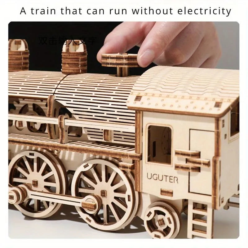 by craftoyx steam engine wood puzzle constructed