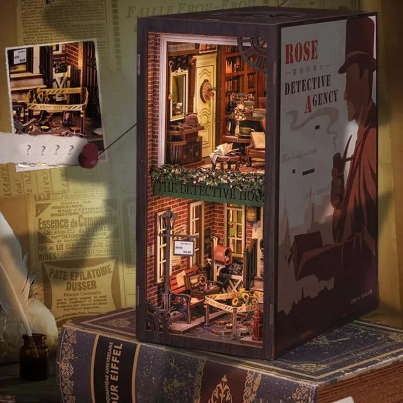 Book Nook Kits | Rose Detective Agency 3D Puzzle Adventure - CraftoyX