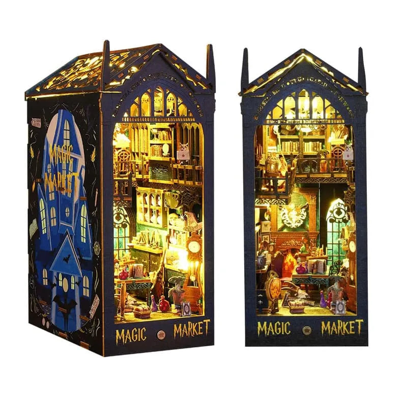 Book Nook Kits | Magic Market Enchanted Alley 3D Puzzle - CraftoyX