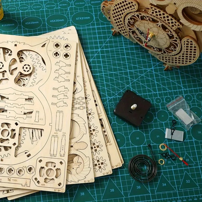 by craftoyx wooden owl clock parts array