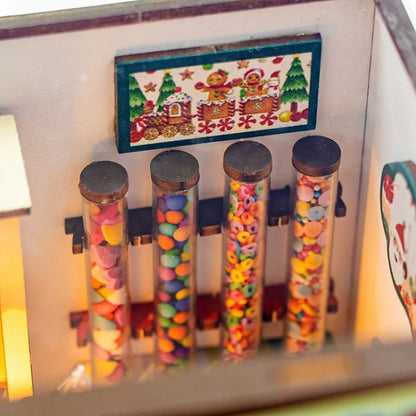 Close-up of the Miniature House Kit - Candy House with rich detailing