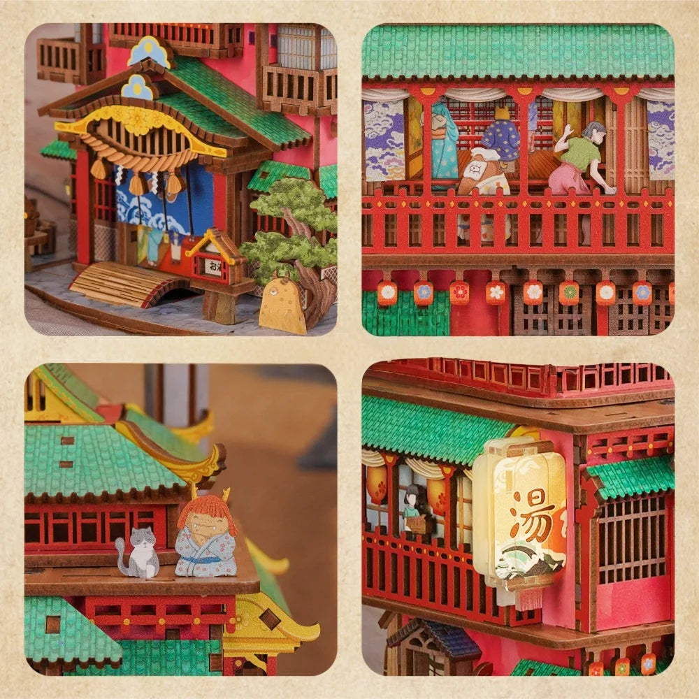 Detailansicht eines dekorativen Elements im Miniature House Kit - Onsen Saga mit feinen Details