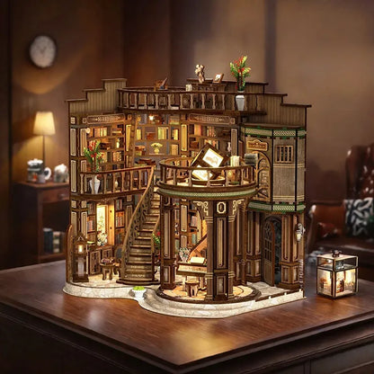 Miniature House Kit - Qimeng Bookstore overall view with detailed scenery