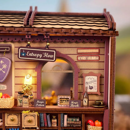 Close-up of the Miniature House Kit - Entropy's Flow with rich detailing