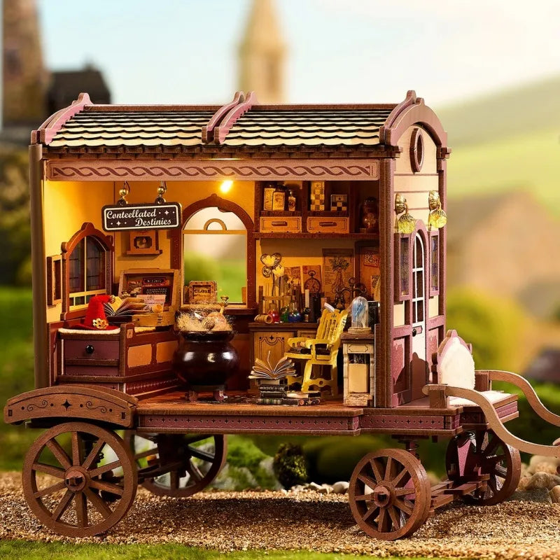 Side view of the Miniature House Kit - Entropy's Flow with clearly visible elements