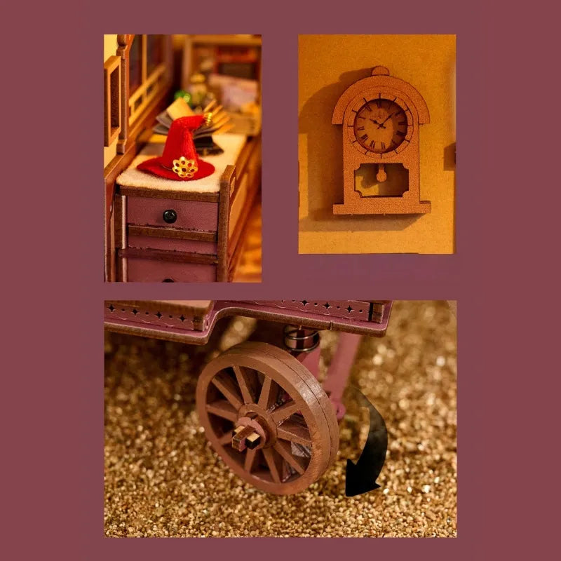 Close-up of the Miniature House Kit - Entropy's Flow with rich detailing