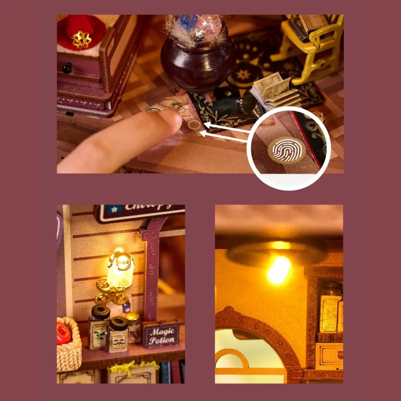 Close-up of the Miniature House Kit - Entropy's Flow with rich detailing