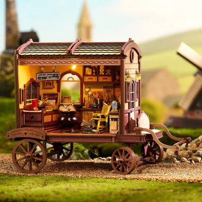 Side view of the Miniature House Kit - Entropy's Flow with clearly visible elements