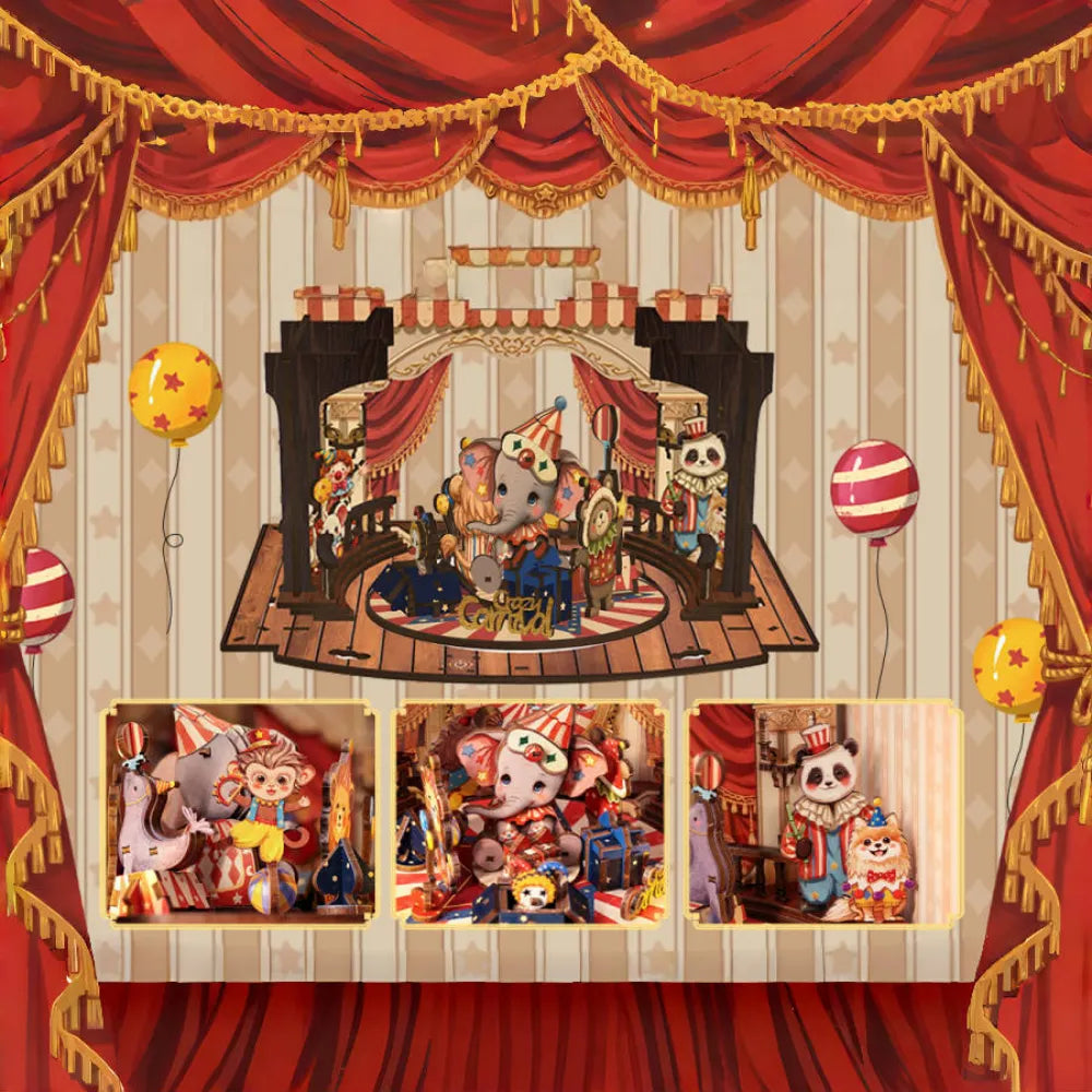 Wooden Music Box - Animal Carnival - CraftoyX