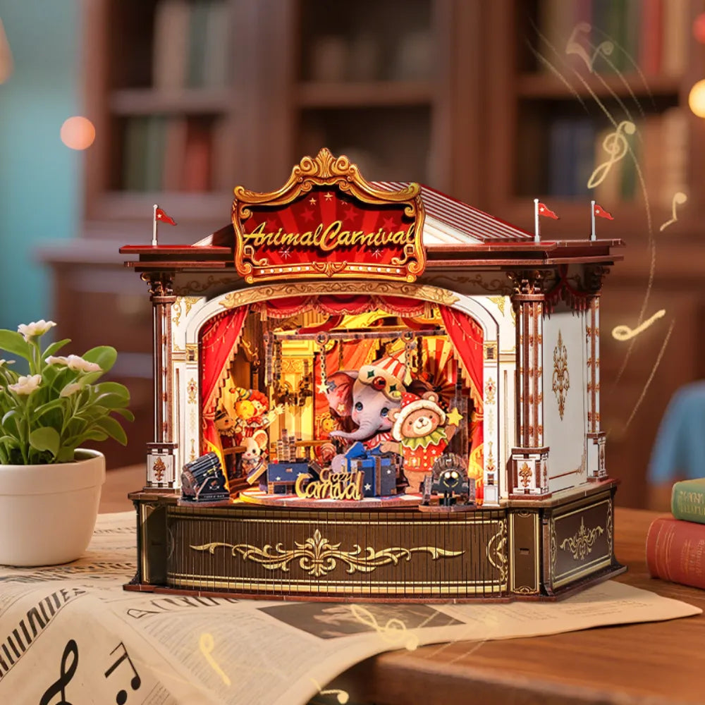 Wooden Music Box - Animal Carnival - CraftoyX