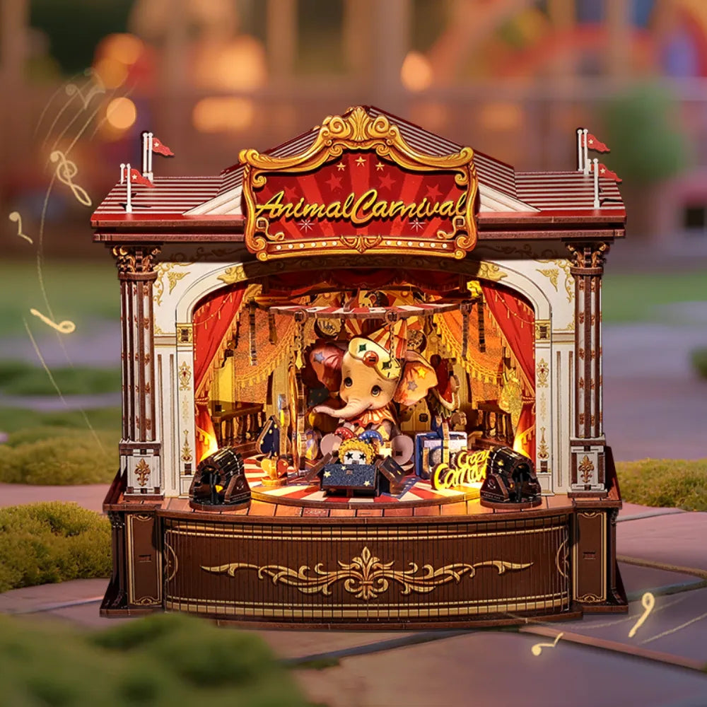 Wooden Music Box - Animal Carnival - CraftoyX