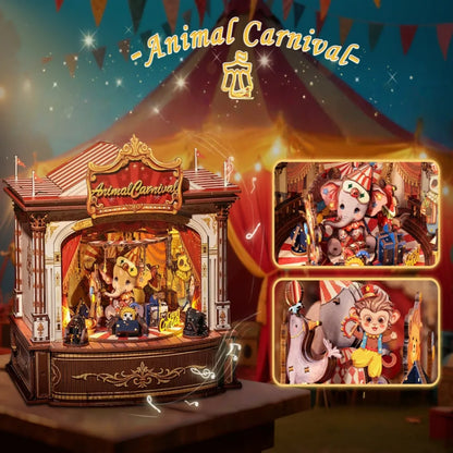 Wooden Music Box - Animal Carnival - CraftoyX